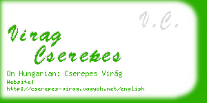 virag cserepes business card